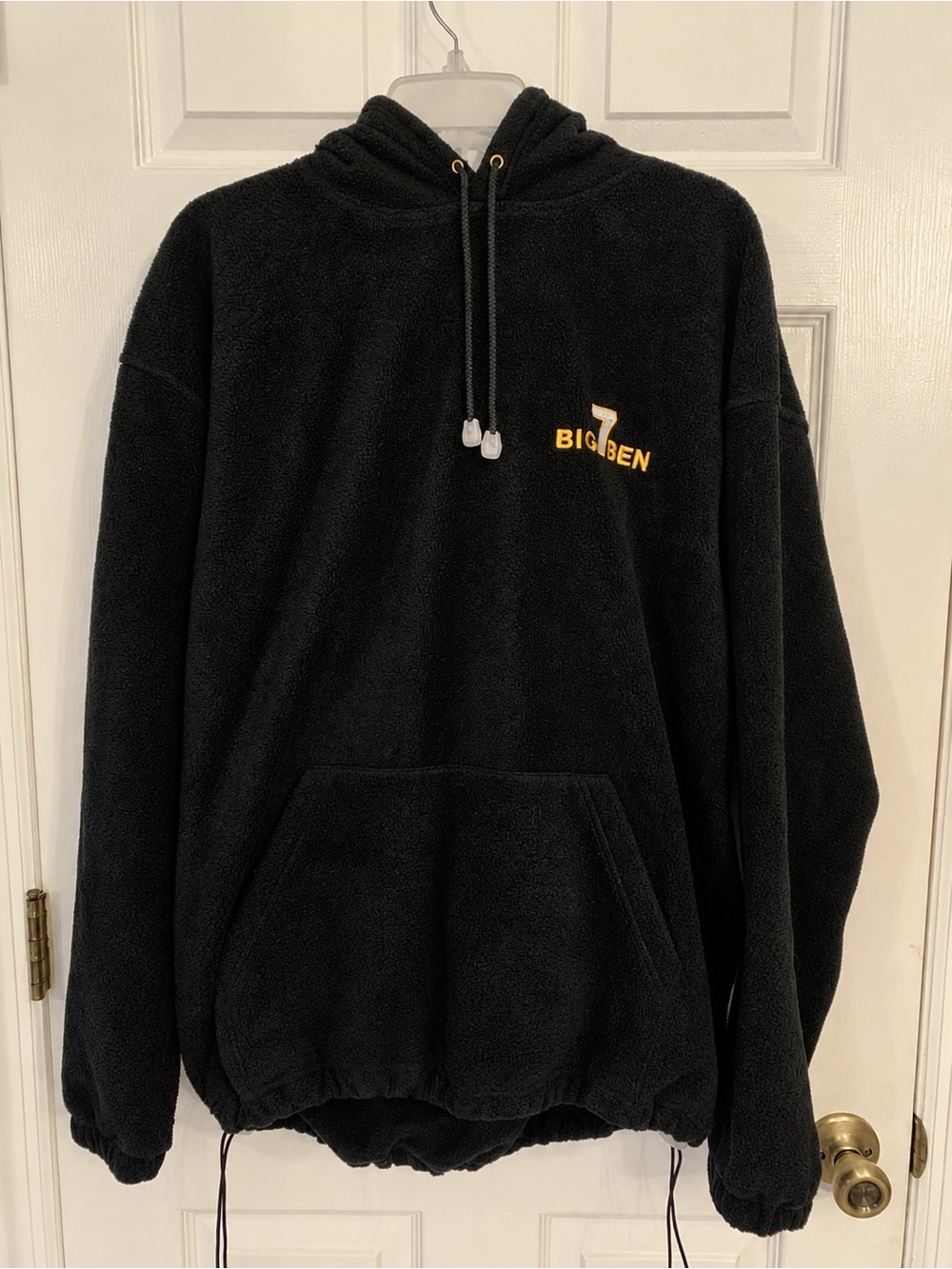 Vintage Big Ben 7 Black Fleece Hoodie Pullover Men’s Large